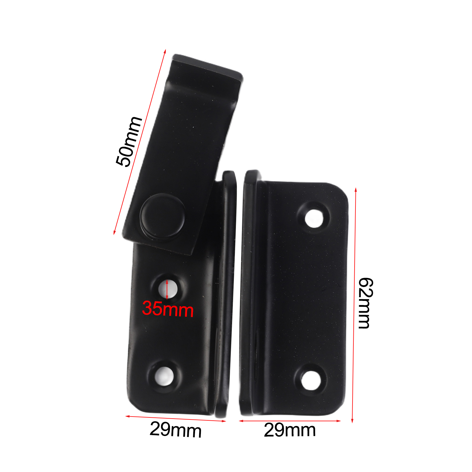 Home Security Fence - กลอนล็อคสแตนเลสสีดำ 1 ชิ้น แบบ 2 in