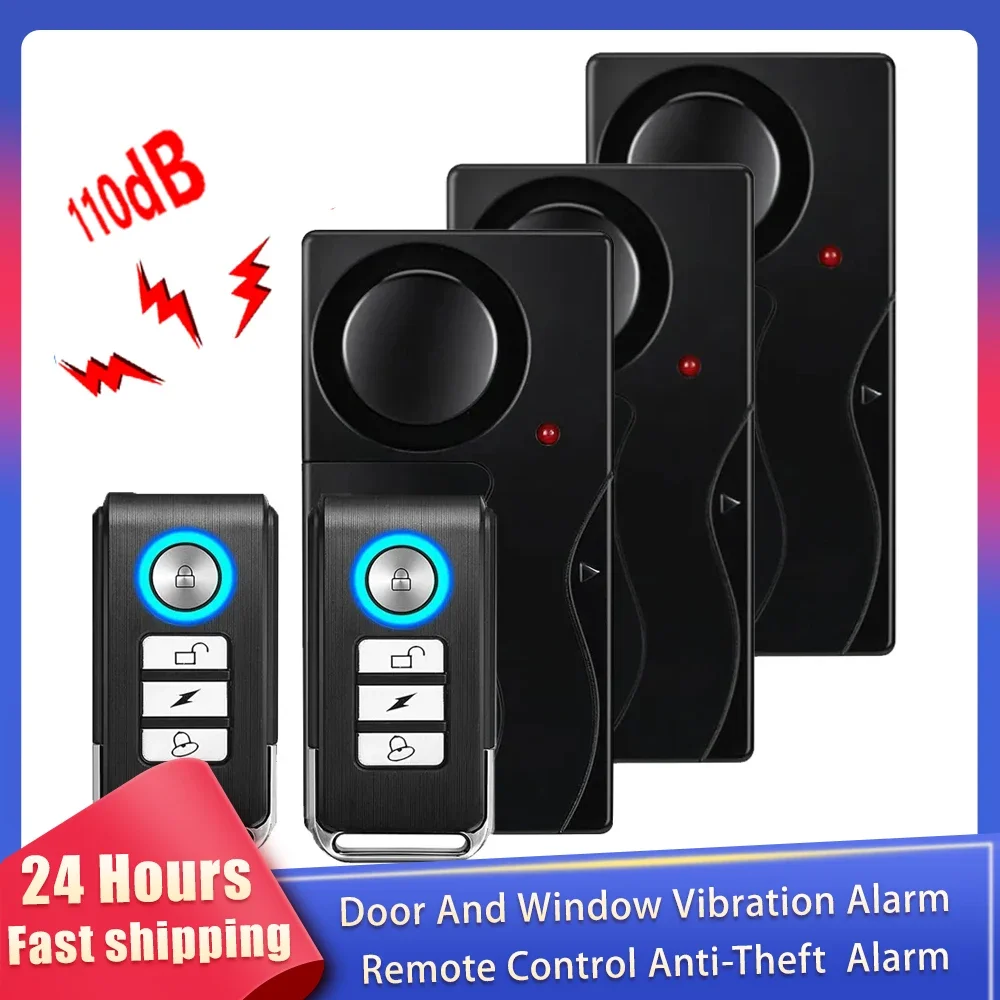 Home Security News - สัญญาณกันขโมยแบบไร้สาย 110dB สำหรับประตูและหน้าต่าง พร้อมรีโมทคอนโทรล ป้องกันการโจรกรรม ใช้ได้กับบ้านและจักรยาน