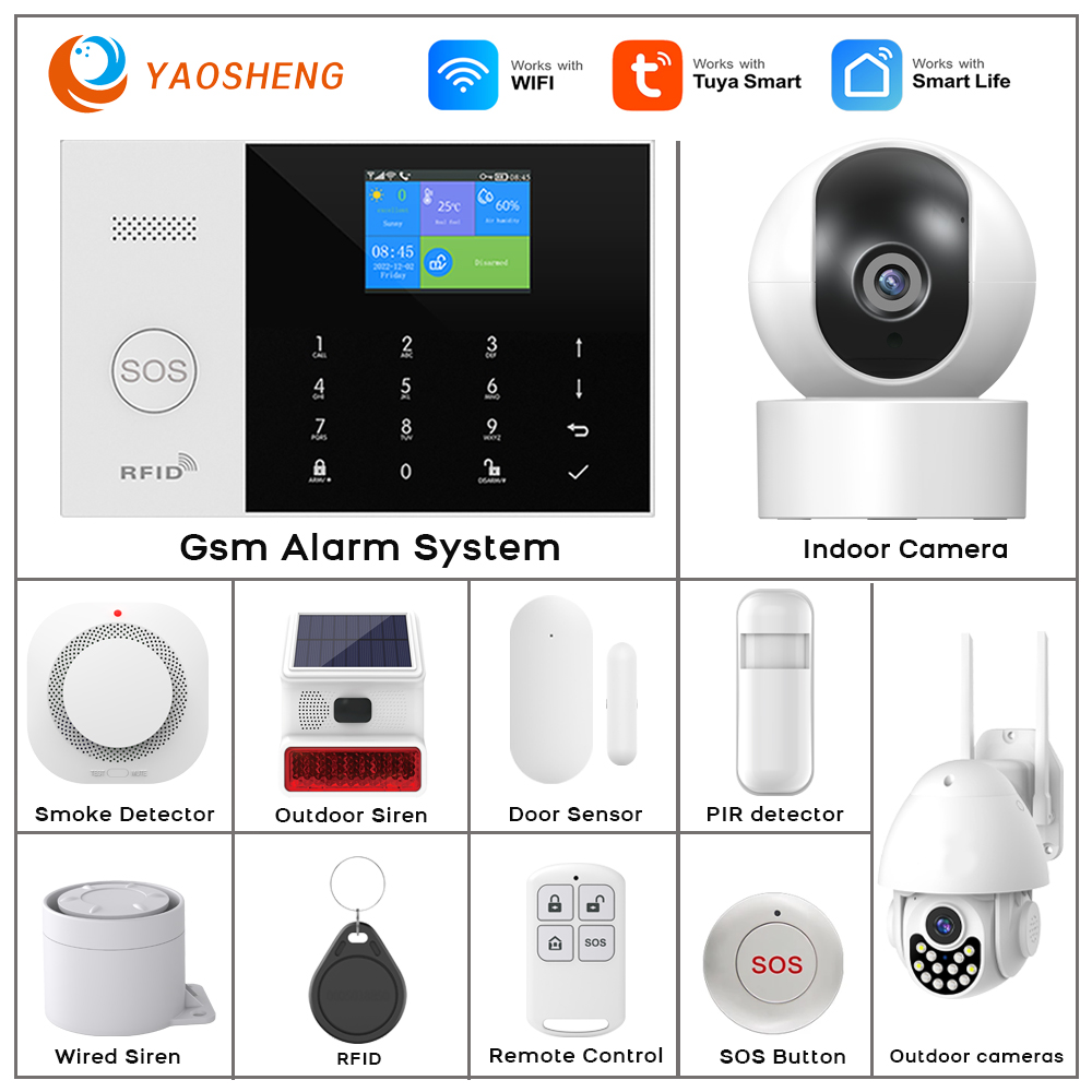 Home Security System Installation - 4G ALARM System Security Home WIFI