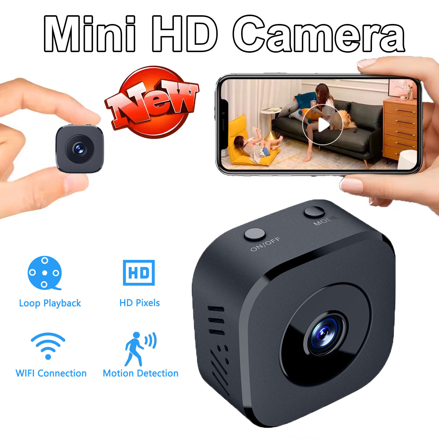 Home Security News - กล้องรักษาความปลอดภัย 4K มินิ ภาพสีเต็มรูปแบบ มองเห็นในเวลากลางคืน ความคมชัดสูง
