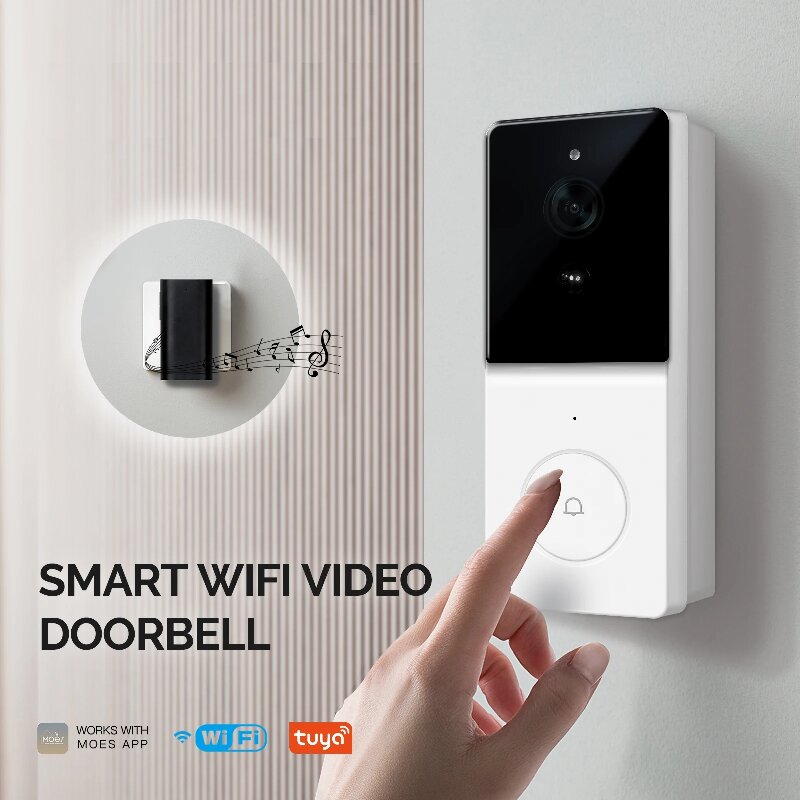 Home Security Doorbell Camera - กล้องออดวิดีโออัจฉริยะ Tuya Smart WiFi พร้อมระบบอินเตอร์คอมเสียง 2