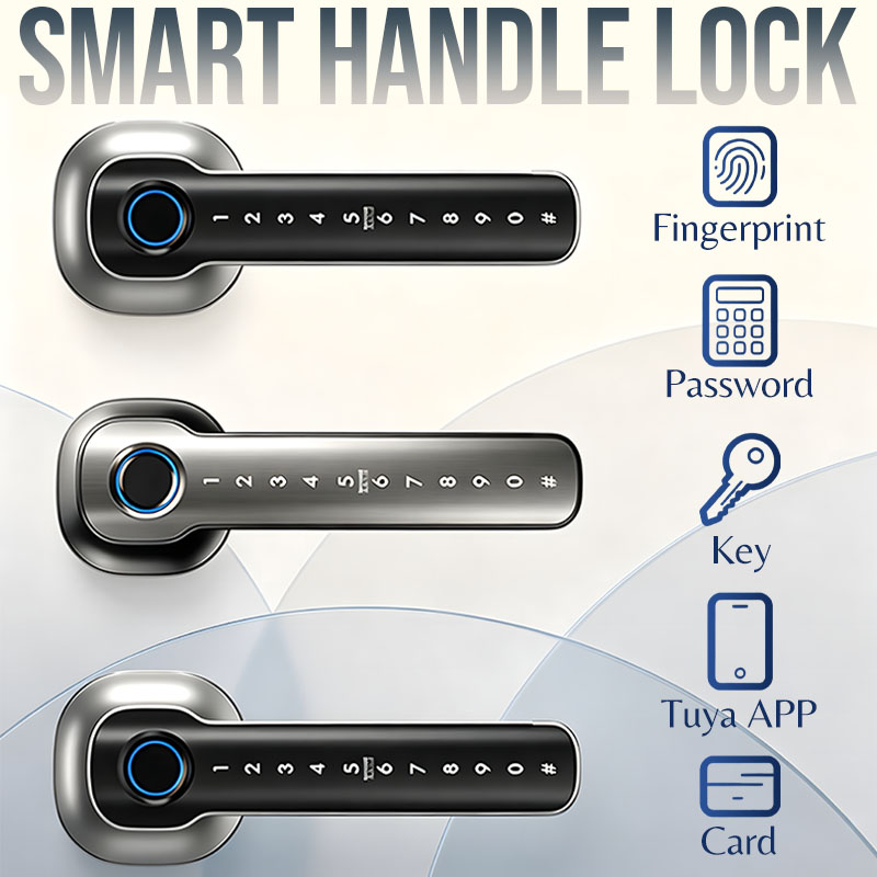 Home Security Key - อุปกรณ์รักษาความปลอดภัยภายในบ้าน ล็อคประตูอัจฉริยะแบบสแกนลายนิ้วมือ ล็อคดิจิตอลอิเล็กทรอนิกส์พร้อมรหัสผ่าน / กุญแจ /