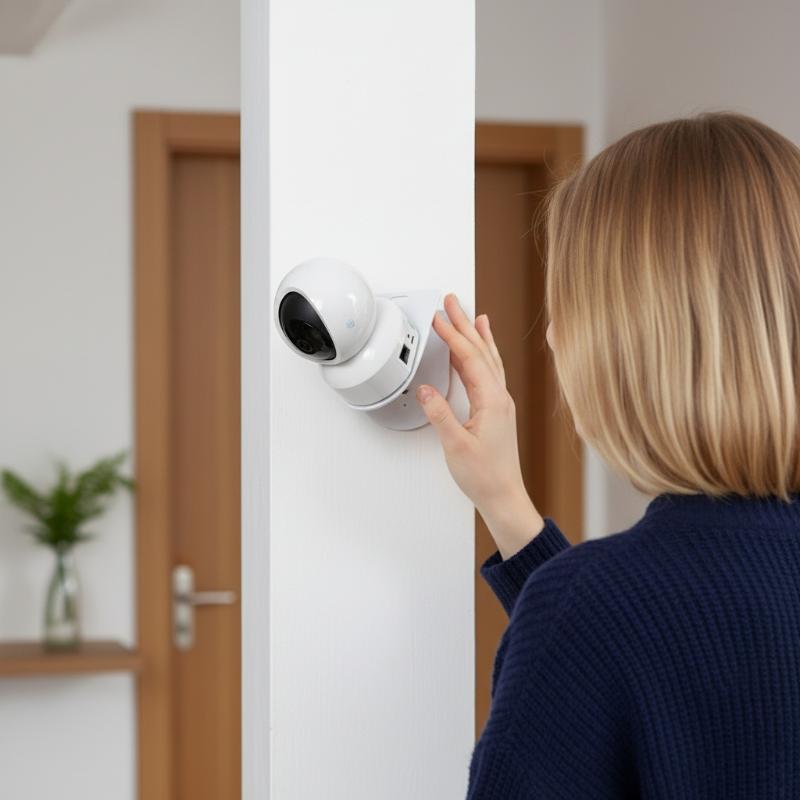 Home Security Services - ขายึดกล้อง PTZ รูปตัว L แบบติดผนังพร้อมฐานกาว ไม่ต้องเจาะ