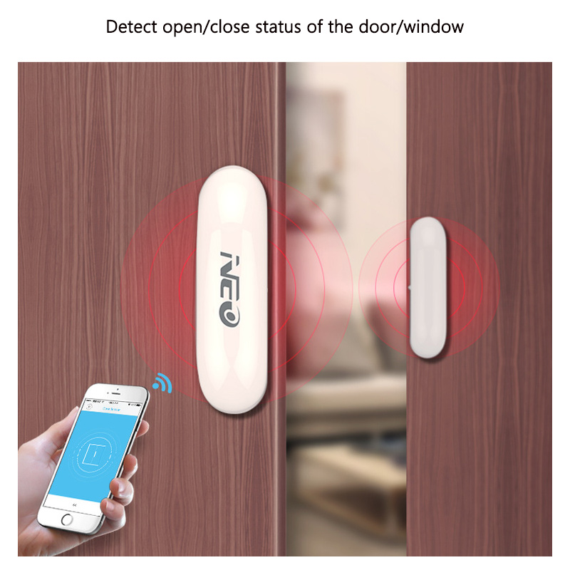 Window Alarm Sensor - เครื่องตรวจจับแม่เหล็กประตูไร้สายอัจฉริยะ ทูย่า ไวไฟ เซ็นเซอร์ประตูและหน้าต่าง ตรวจจับสถานะเปิด/ปิด ขนาดเล็กและกะทัดรัด