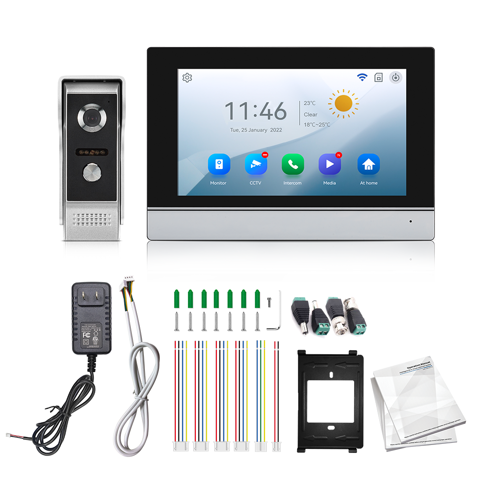 Home Security Doorbell Camera - หน้าจอ IPS 7 นิ้ว กล้อง 2MP