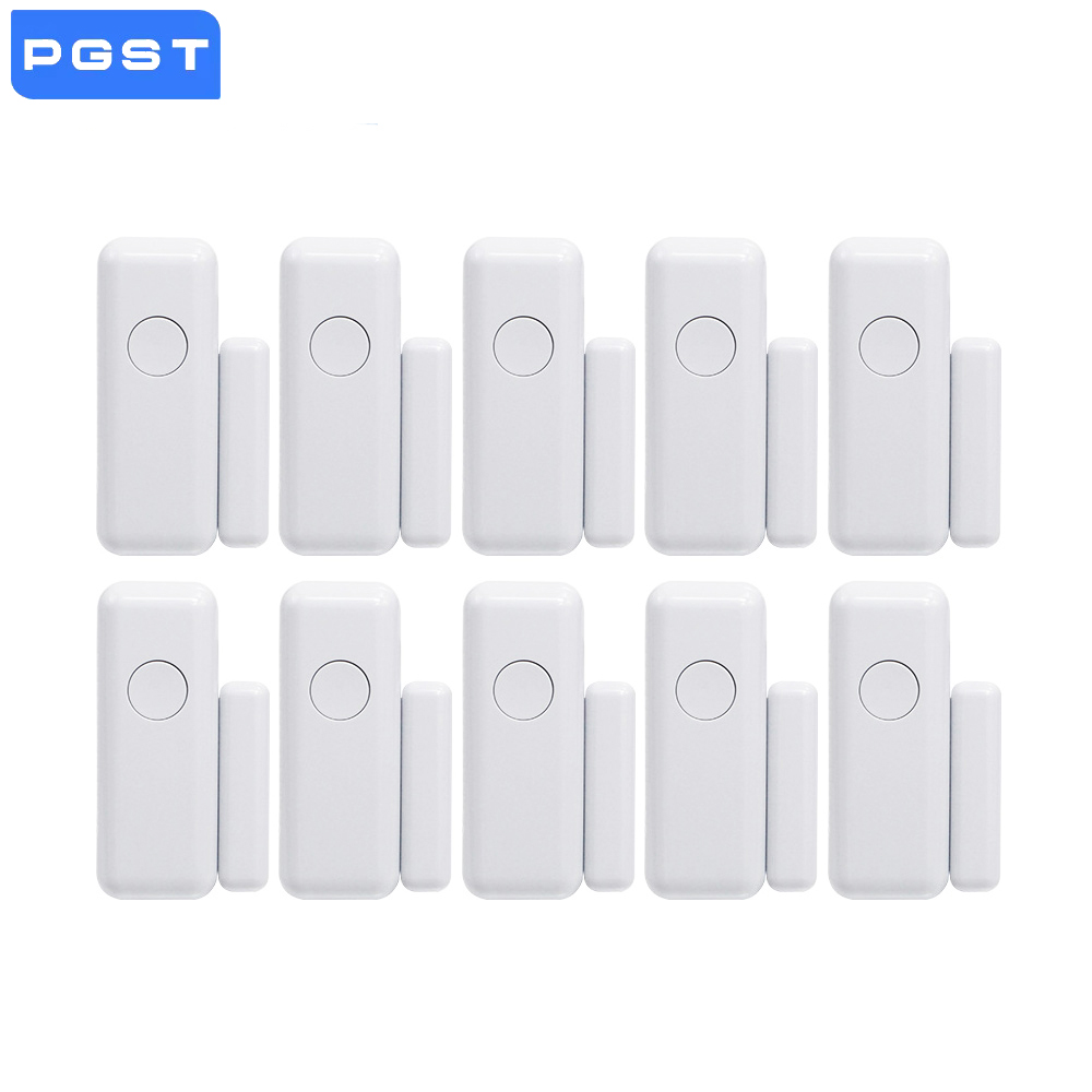 Home Security Services - เซ็นเซอร์เตือนภัยแม่เหล็กไร้สาย 433mhz สำหรับประตูหน้าต่าง ระบบตรวจจับประตู สำหรับระบบรักษาความปลอดภัยบ้านอัจฉริยะ ป้องกันความปลอดภัย