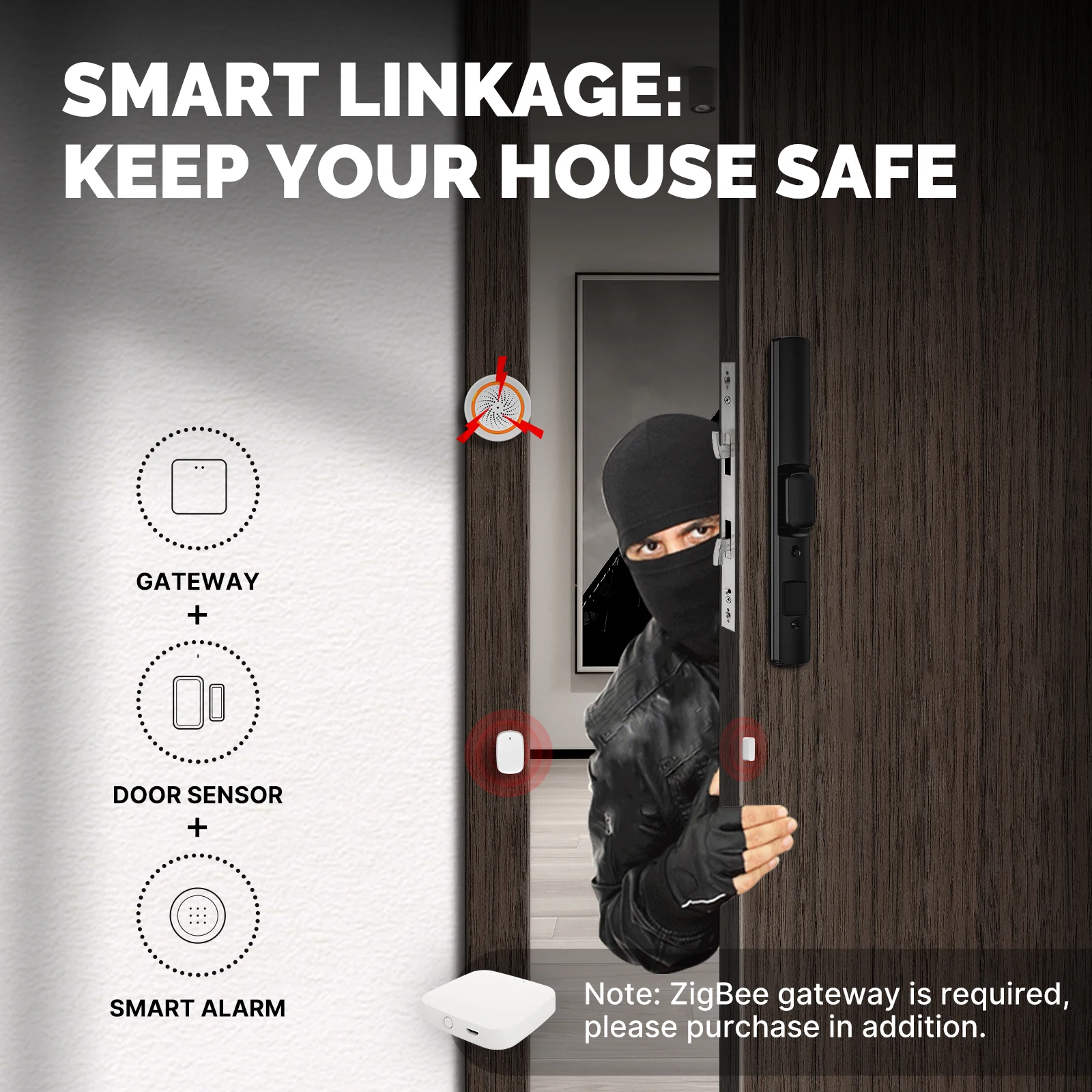 MOES Tuya สมาร์ท ZigBee เซ็นเซ - Home Security System Installation บทวิจารณ์และราคา