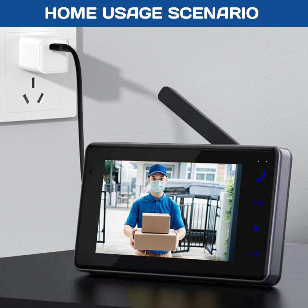 หน้าจอ HD IPS ขนาด 4.3 นิ้ว กร - Home Security Doorbell Camera บทวิจารณ์และราคา
