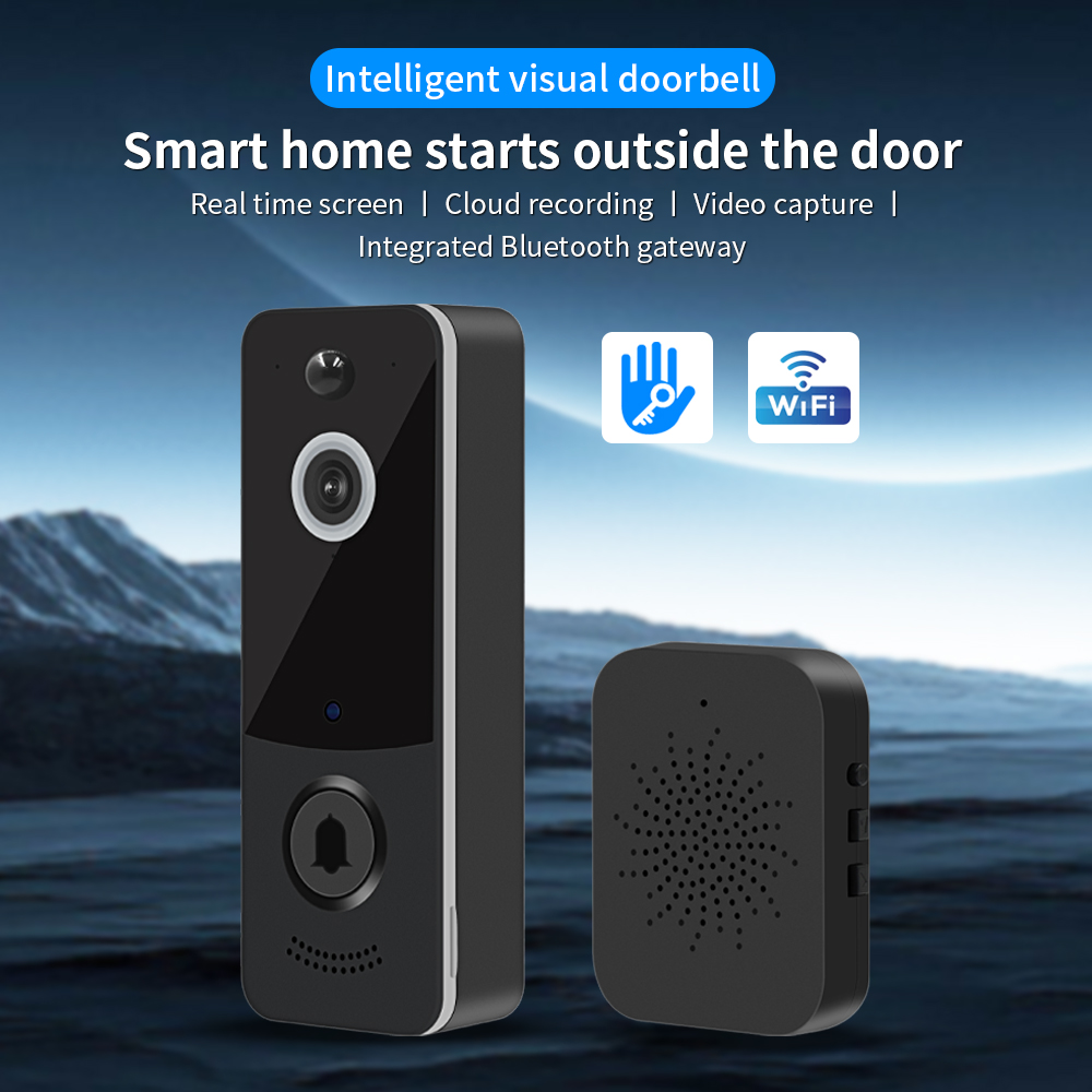 กริ่งประตูวิดีโอ WIFI 1080P แอ - Home Security Doorbell Camera บทวิจารณ์และราคา