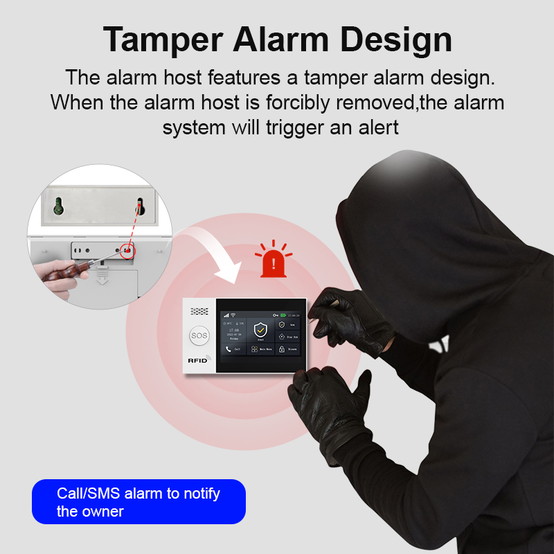 PGST 2G GSM ชุดระบบเตือนภัยอิน - Home Security System Installation บทวิจารณ์และราคา