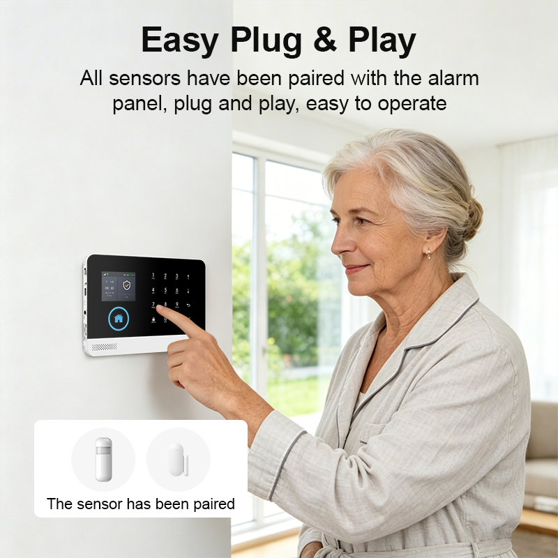 PGST WIFI GSM ระบบเตือนภัยการร - Home Security System Installation บทวิจารณ์และราคา