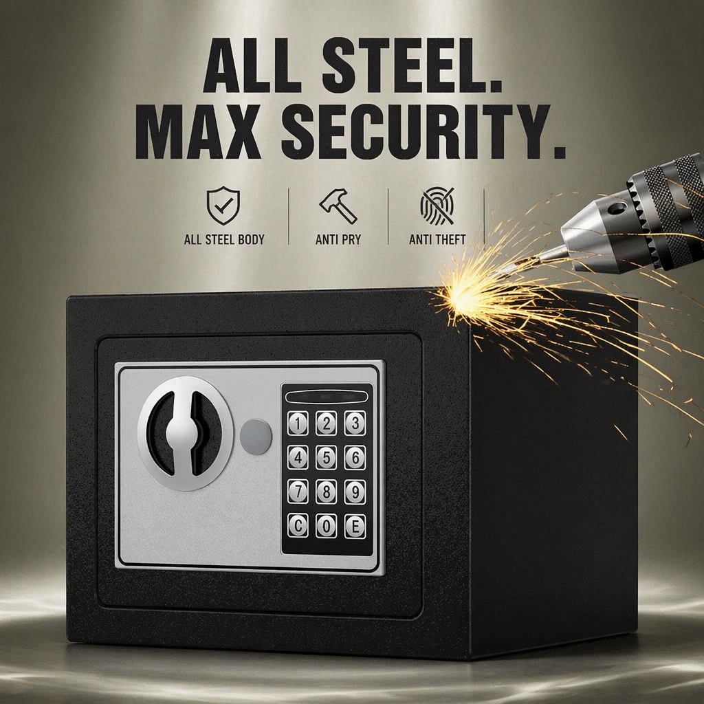 ตู้เซฟเหล็กดิจิตอลพร้อมแป้นกดอ - Home Security Services บทวิจารณ์และราคา