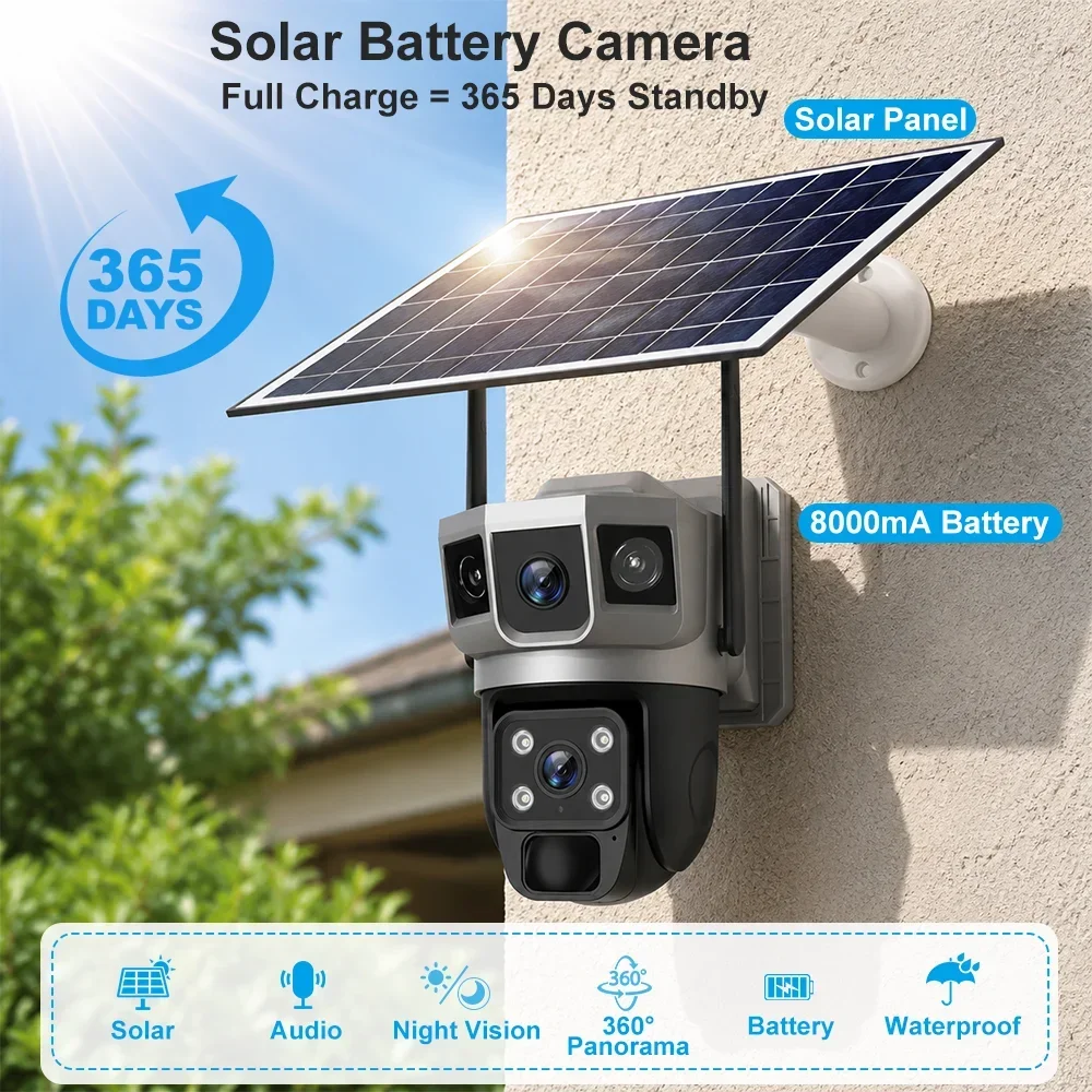 กล้อง V380 4K 3 หน้าจอ 4G แบตเ - Home Security News บทวิจารณ์และราคา