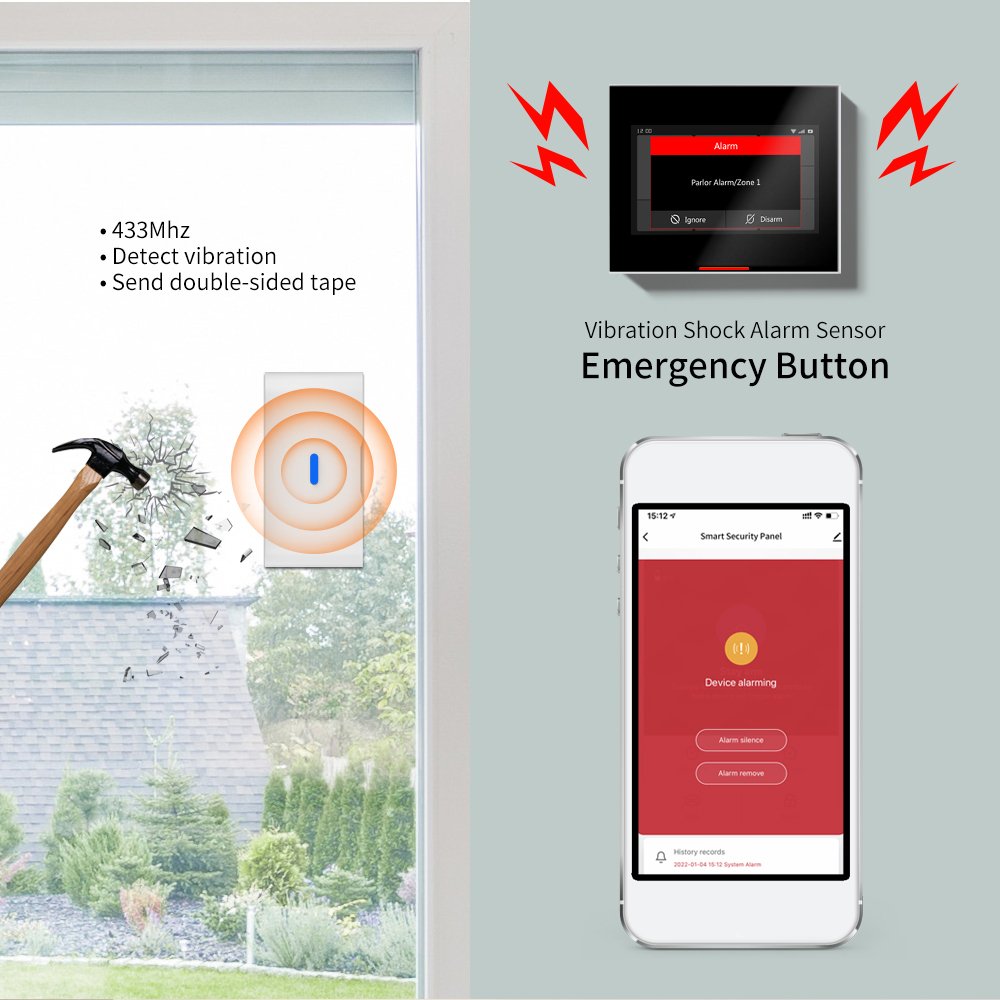 เซ็นเซอร์ตรวจจับการสั่นสะเทือน - Window Alarm Sensor บทวิจารณ์และราคา