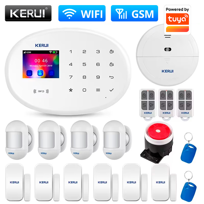 KERUI ชุดระบบเตือนภัย WIFI GSM - Home Security System Installation บทวิจารณ์และราคา