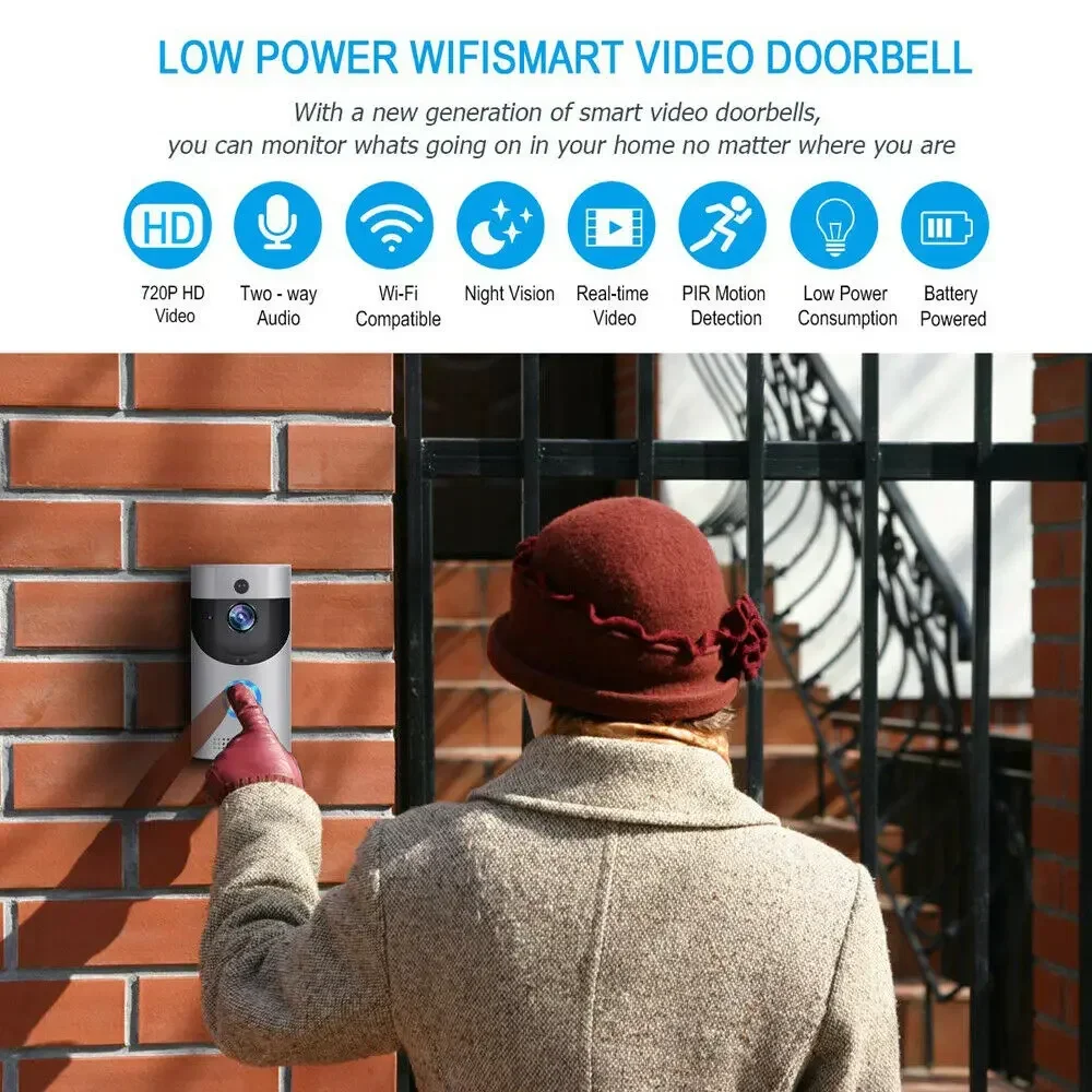 720P HD สมาร์ทโฮมไร้สาย WIFI ก - Home Security Doorbell Camera บทวิจารณ์และราคา