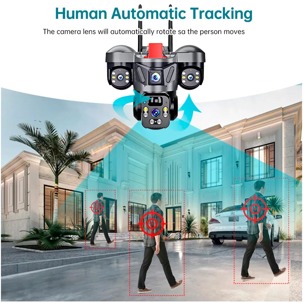 KERUI V380 Pro PTZ กลางแจ้ง 6M - Home Security Services บทวิจารณ์และราคา