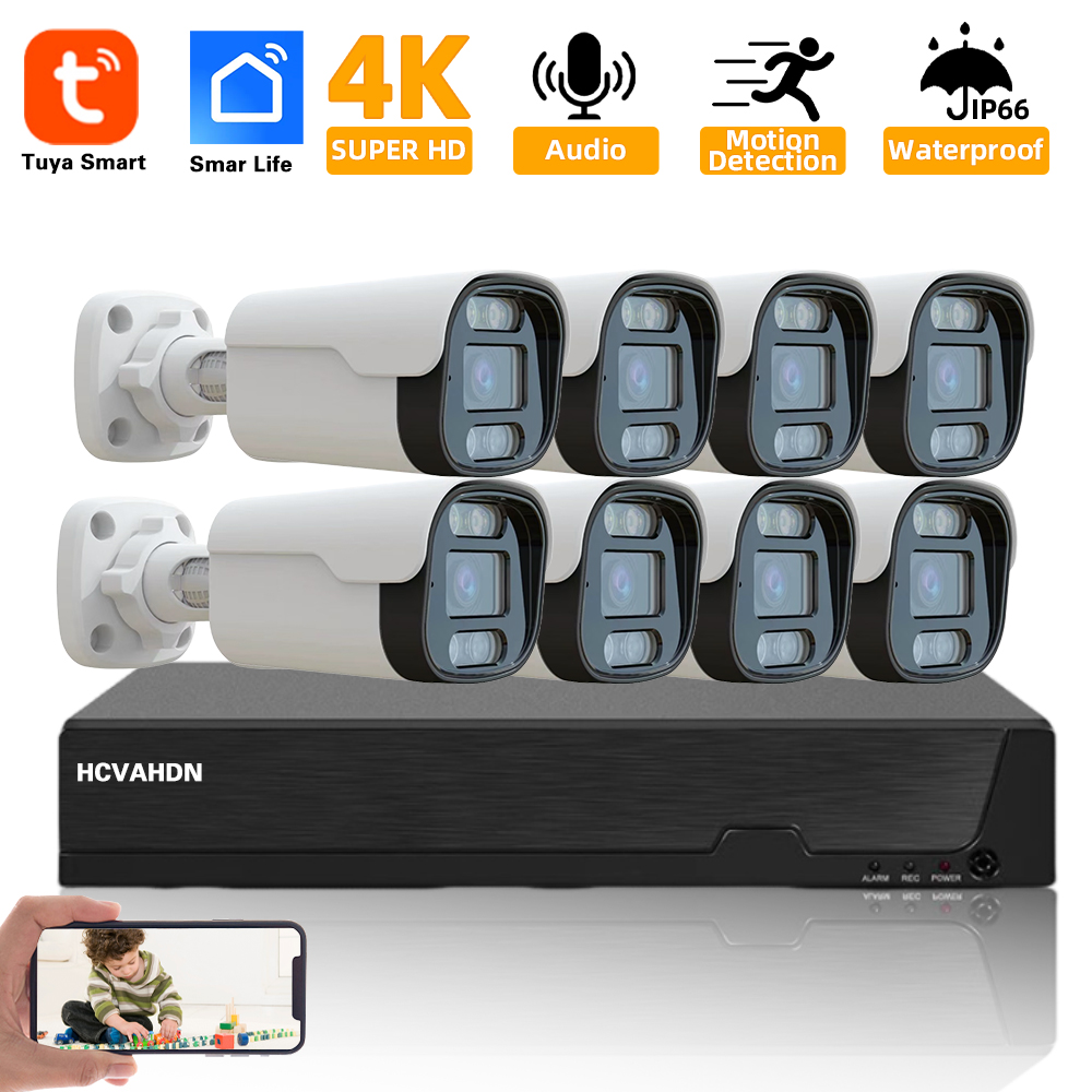 4K 8MP Tuya ชุดรักษาความปลอดภั - Nvr Kit 8 Channel บทวิจารณ์และราคา