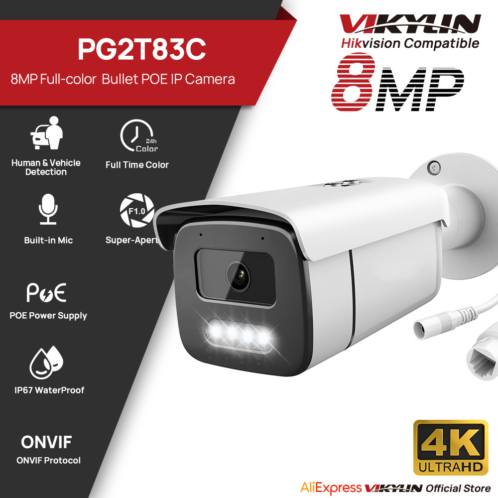 วิกิลิน 8MP กล้อง IP แบบกระสุน - Nvr Kit 8 Channel บทวิจารณ์และราคา