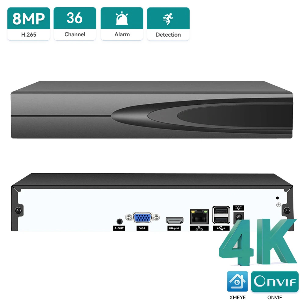 4K ONVIF กล้องวงจรปิด NVR 36CH - Home Security Camera System บทวิจารณ์และราคา