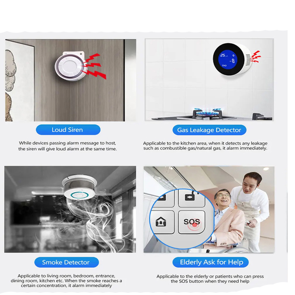 PGST 4G Tuya ระบบเตือนภัยบ้านอ - Home Security System Installation บทวิจารณ์และราคา